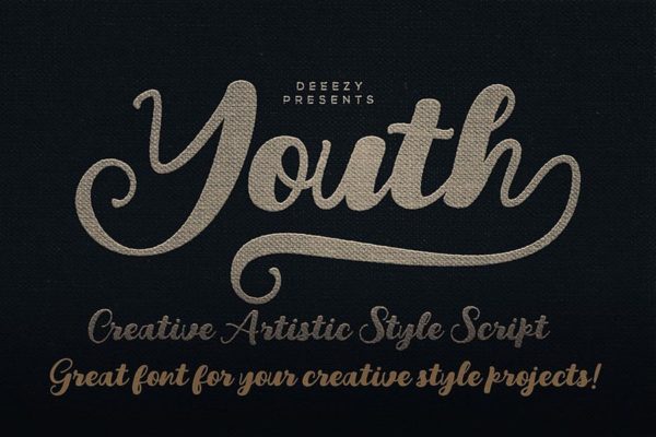 创意英文书法粗体字体下载 youth script font