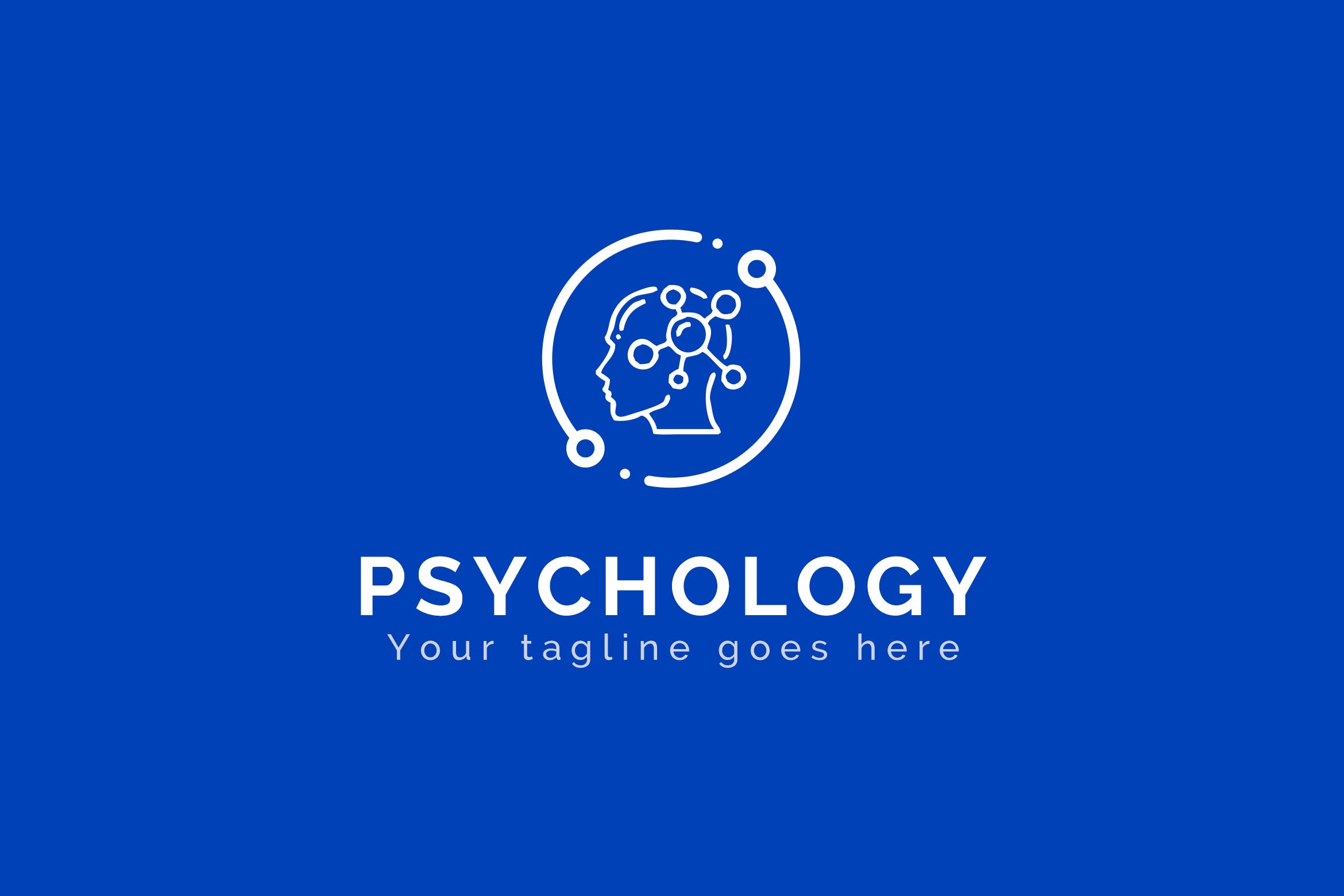 心理学/大脑研究主题高级logo标志设计模板 psychology – premium