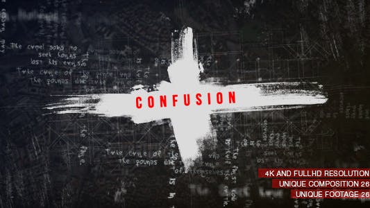 冠状病毒COVID-19主题视频标题字幕特效AE视频素材 Confusion Titles/ Movie and Film Text Intro/ Coronavirus COVID-19/ Trailer Crime Story/ Police & Spy