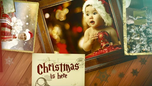 圣诞节家庭聚会记录电子相册幻灯片视频AE模板 Christmas Family Slideshow