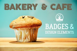 面包店店招Logo徽章设计模板 Bakery Logos & Badges