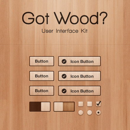 一套完整的木质GUI套件