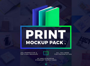 印刷品终极版展示模型(Mockups)套装PSD打包下载