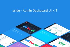 现代Web应用后台管理仪表盘HTML模板 aside – Admin Dashboard UI KIT