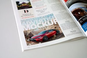 杂志广告设计印刷效果图样机模板v2 Magazine Advert Mockups v2