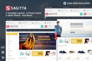 响应式电商购物网站Joomla主题模板 Sagitta – Responsive Joomla eCommerce Template