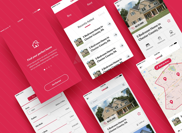 房地产开发销售 APP UI 套件 Casa – Property Mobile App UI Kit