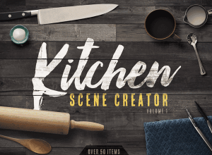 特别推荐：厨房摄影高清展示样机 Kitchen Scene Creator Volume 1