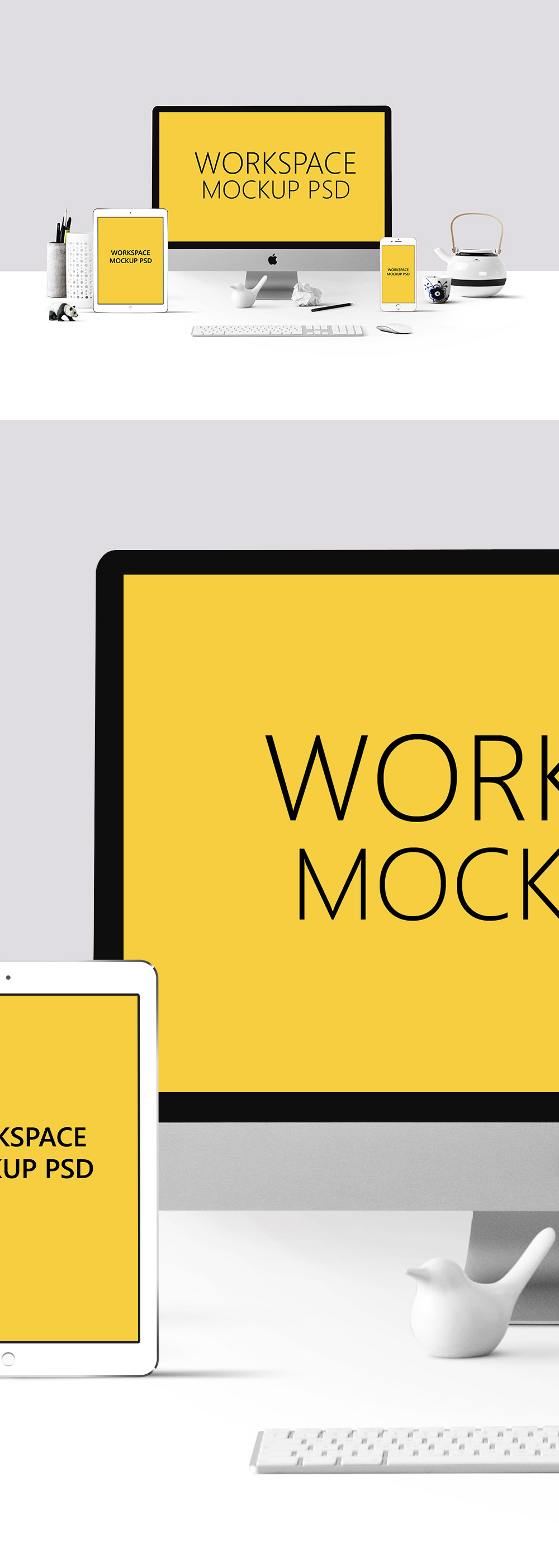 工作场景的响应式网站展示模型(Mockup)下载[PSD]