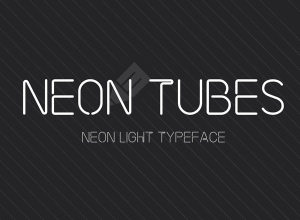 霓虹灯风格英文字体 Neon Tubes Font