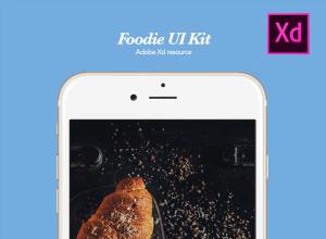 美食类的APP UI KIT免费下载[For Adobe Xd]