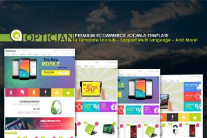 现代设计风格电脑数码类电商网站Joomla主题模板 Vina Optician – Premium eCommerce Joomla Template