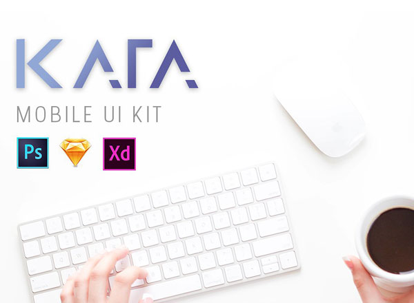 手机网站&应用设计宝典 Kata Mobile UI KIT（XD, PS&Sketch）