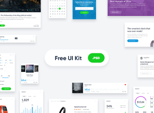 一套精美免费网站UI Kit