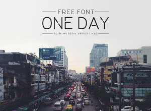 一款极具个性的免费字体：One Day [ttf,otf]