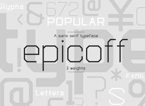 现代的、功能性的无衬线字体 Epicoff Typeface