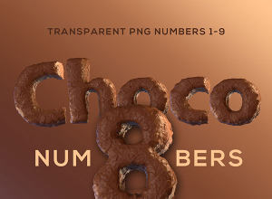 有趣的3D巧克力数字 Choco 3D Numbers
