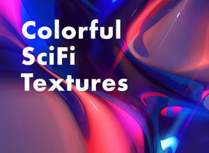 5个科幻风背景纹理 5 Colorful Sci-Fi Textures