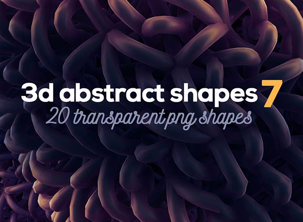 高清3D抽象纹理素材 3D Abstract Shapes 7