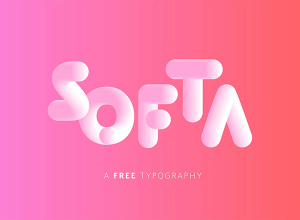 一套可爱的3D字母图形素材：SOFTA
