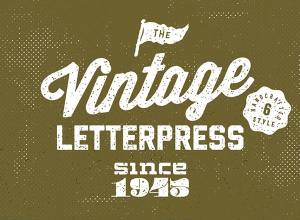 高品质复古凸版文字效果 Vintage Letterpress Text Effects