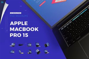 4K高清苹果Macbook Pro笔记本电脑样机套装 4K Mockup Pack | Apple Macbook Pro with Touchbar