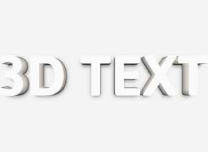 PS 超逼真立体 3D 文字样式 3D Text Effect for Photoshop