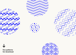 5个AI用的几何图案 Five Geometric Patterns for Adobe Illustrator