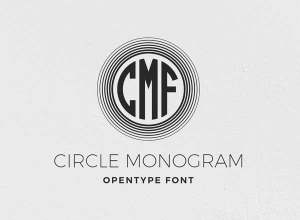 创意变型字体 Circle Monogram Font：Logo&徽章设计的好字体