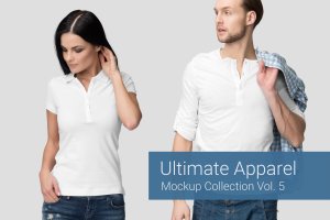 服装电商必备的终极开襟衫展示样机模板v12 Ultimate Apparel Mockup Vol. 5