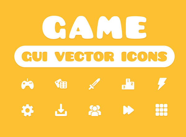 游戏主题界面矢量图标集合 Game GUI Vector Icons