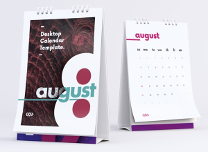 A5 纸张规格日历模板 Prisma, Free A5 Desktop Calendar Template for Illustrator