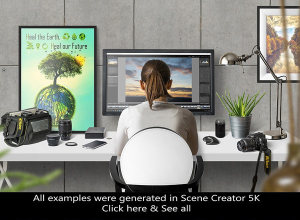 5K分辨率高清场景设计素材包 SCENE CREATOR 5K Mockup