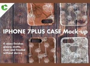 小咖下午茶：Iphone 7 Plus 手机壳设计展示模型 Mockup下载[PSD]