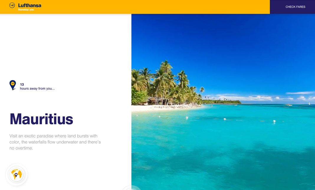Lufthansa-Dreamscapes website