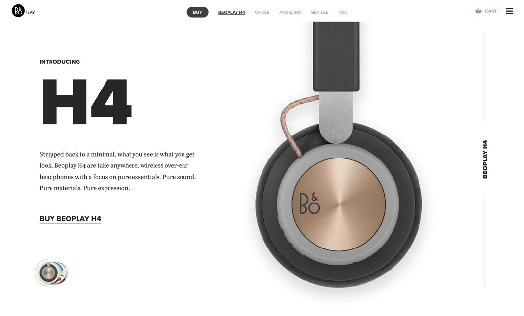 Beoplay H4 - UNFILTERED website