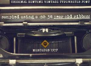 老式打印机复古风字体 Mercedes 1937 – Old Typewriter Font