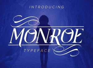 注入经典梦露裙摆意境的英文字体家族 Monroe Font Family NEW