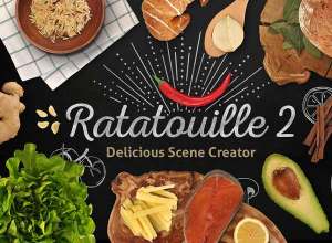 美食场景创造机 Ratatouille 2（一大波高清逼真食材、工具素材）
