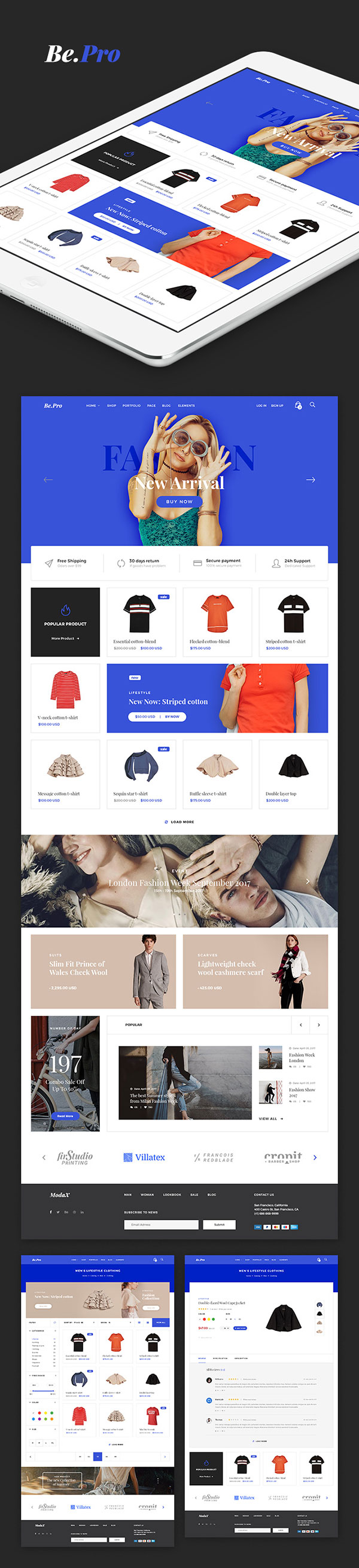 一个时尚精美的电子商务PSD模板 Fashion eCommerce Templates