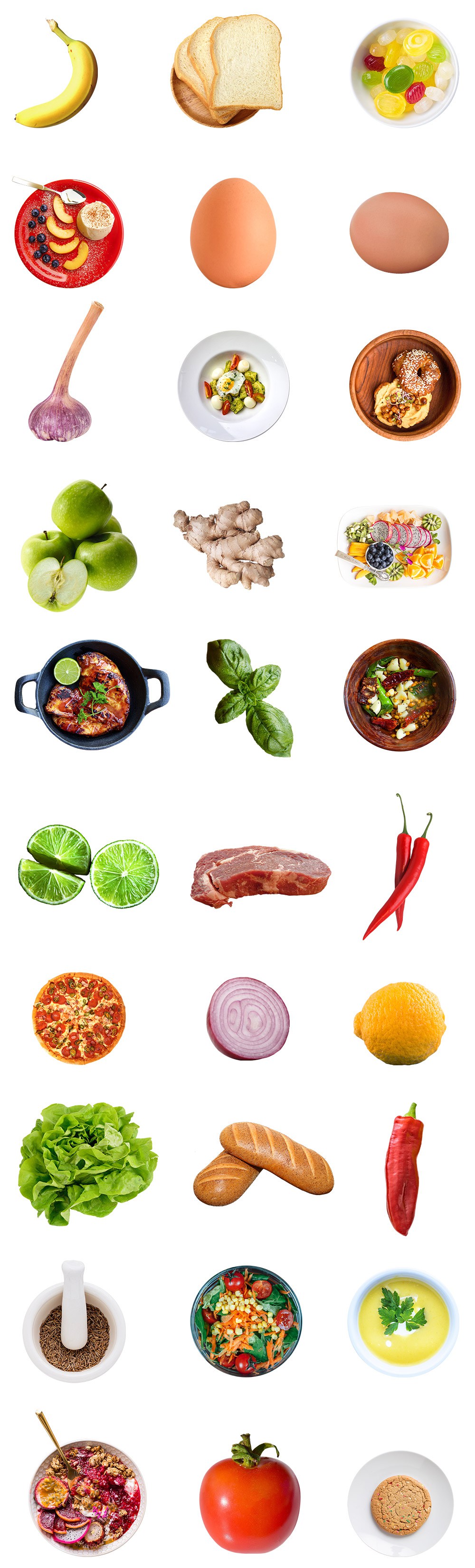 30个独立高清食物图片素材 30 Isolated Food Images