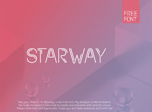 一款满满科技感的免费字体：Starway