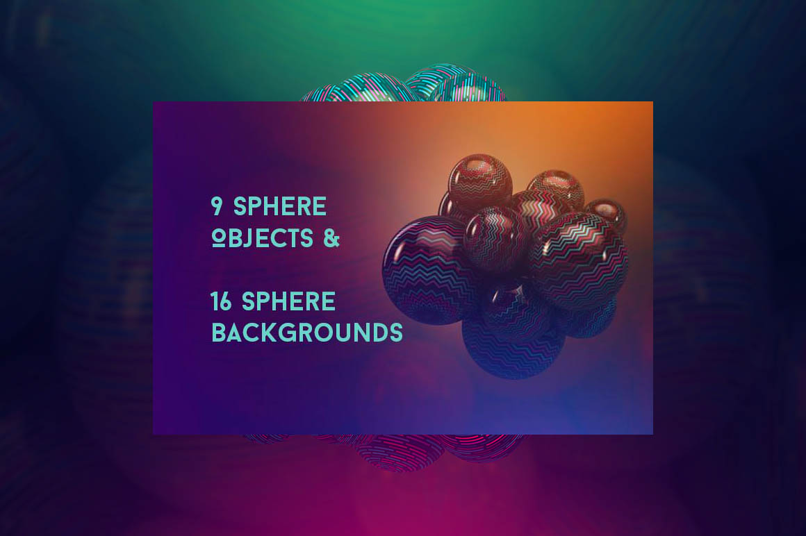特别的3D球体背景 Free 3D Sphere Backgrounds