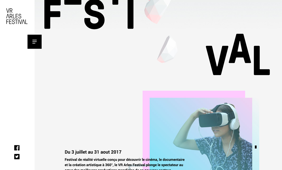 VR Arles Festival website