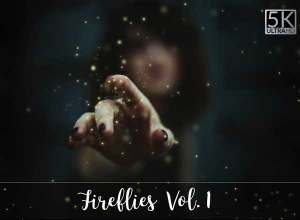 超高像素火花特效叠层背景 5K Fireflies Vol. 1