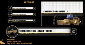 建筑基建主题视频字幕特效AE模板 Construction Lower Thirds & Chapter Titles