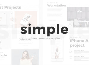 一个轻量而实用的Keynote免费模板 Simple Minimal – Free Keynote Template by LouisTwelve