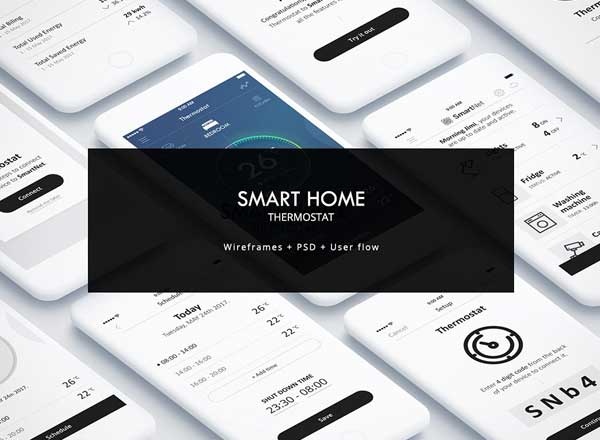 智能家居 APP UI 套件 Smart Home mobile app ui/ux