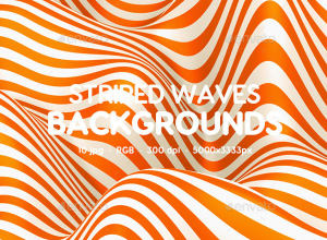 条纹波浪背景纹理 Striped Waves Backgrounds
