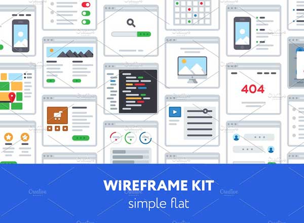 超实用 UX 线框图套件 UX Wireframe kit